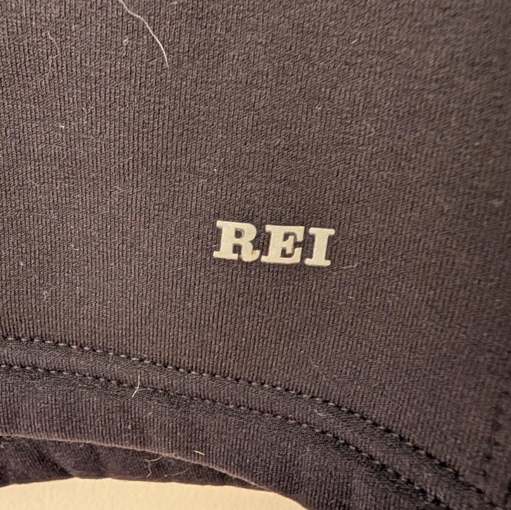 REI Men's 1/2 Zip Fleece Pullover Jacket Black Gray Size M - Picture 3 of 8